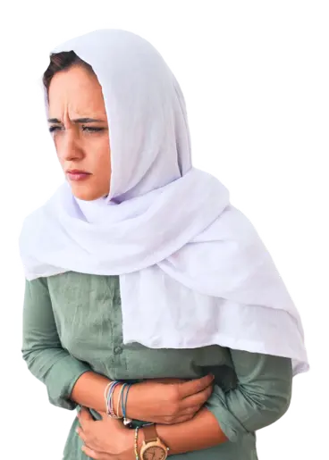 Personne ressentant une gêne