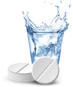 Comprimé et verre d’eau